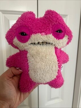 Pink Fuzzy FUGGLER Plush with Cream Belly